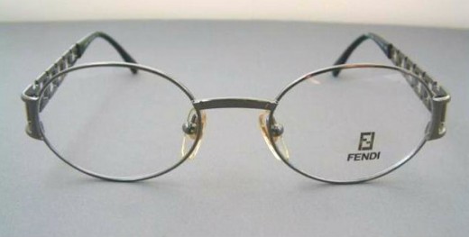 Fendi VL7098 chrome and cobalt blue metal designer brand new frames