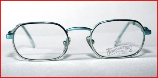 Winchester childrens metal frames metallic blue vintage eyewear