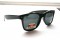Black retro polarised sunglasses