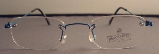 Winchester vintage rimless rectangle designer spectacles