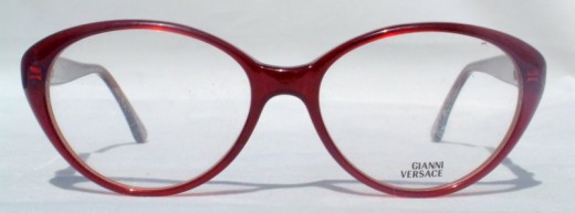 Versace V86 red designer vintage acrylic frames