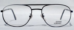 Versace H47 black metal aviator style vintage frames