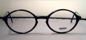 Versus by Versace F91 vintage black acrylic classic almost round designer frames