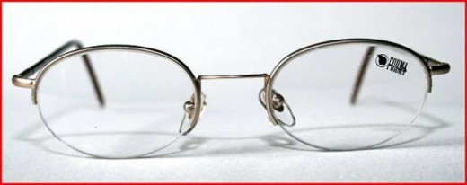 Forma Mentis matt silver metal half rim designer vintage frames
