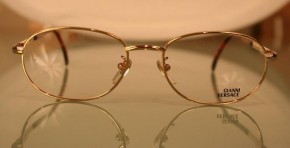 Versace H60 vintage gold metal classic oval designer frames
