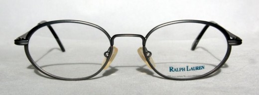 Ralph Lauren 586 vintage deisgner oval pewter metal frames