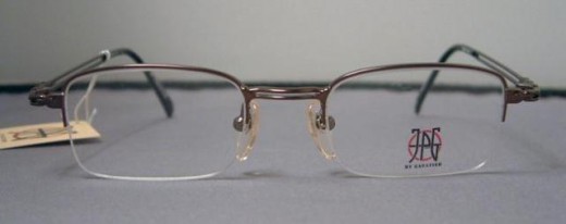 Jean Paul Gaultier 57 0004 vintage rectangle half rim metal designer eyewear