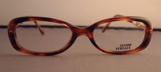 Versace V37 vintage designer acrylic turtle frames