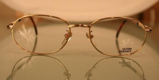 Versace H60 vintage gold metal classic oval designer frames