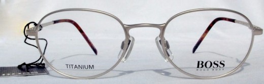 Hugo Boss titanium matt silver classic designer vintage frames
