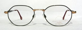 Sonia Bogner 7526 vintage designer hexagonal grey metal frames