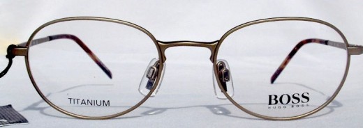 Hugo Boss HB1504BR vintage designer metal titanium frames