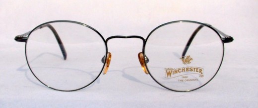 Winchester Horse vintage designer green round metal frames