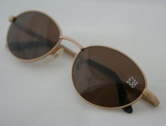 Superb Quality Gold Retro Oval Sunglasses