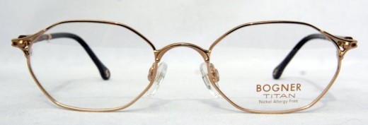 Sonia Bogner 7535 vintage designer hexagonal gold metal frames