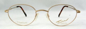 Tura New York 926 titanium vintage designer matt gold metal oval frames