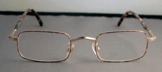 Winchester vintage gold metal rectangle designer spectacles