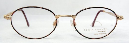 Sonia Bogner 7516 vintage designer oval turtle metal frames