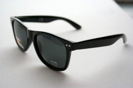 Black Wayfarer style sunglasses