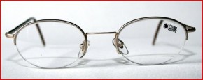 Forma Mentis matt silver metal half rim designer vintage frames